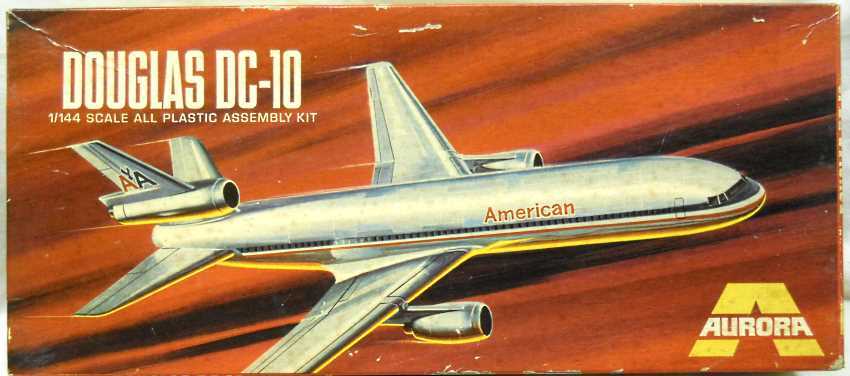 Aurora 1/144 Douglas DC-10 American Airlines, 366-250 plastic model kit